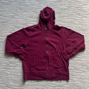 Burgundy Columbia zip up hoodie